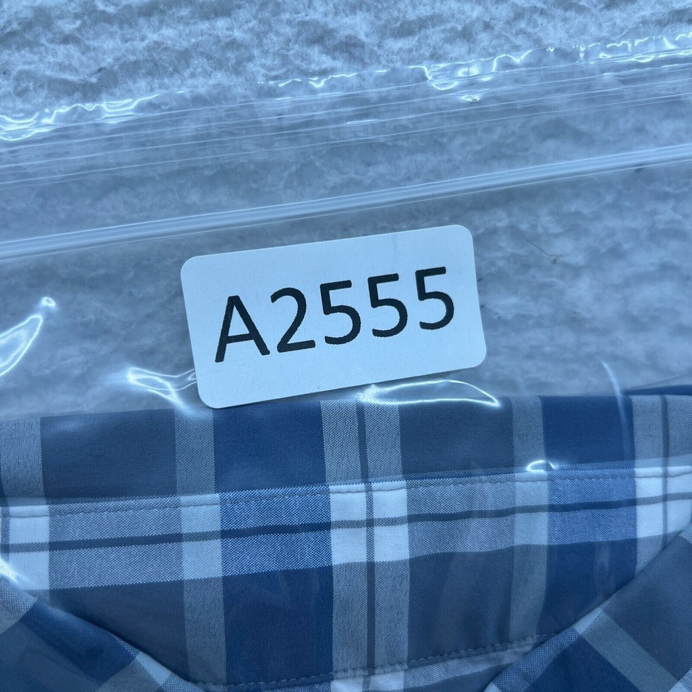 Vineyard Vines Shirt Mens Small Blue Performance Classic Fit Murray Plaid - Picture 10 of 10